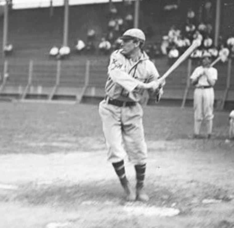 Rickey batting for the St. Louis Browns in 1906