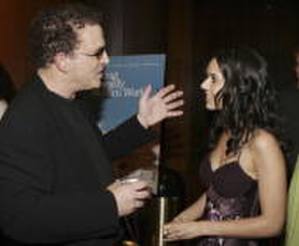 Brooks with Sheetal Sheth at the premiere of Looking for Comedy in the Muslim World in 2006