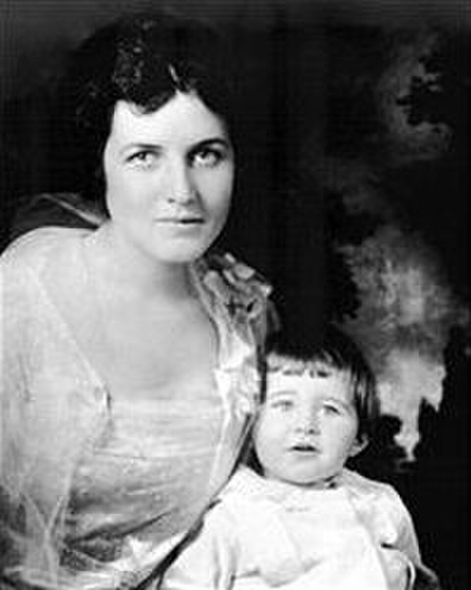 Rose Kennedy with her firstborn child, Joseph Jr., c. 1919
