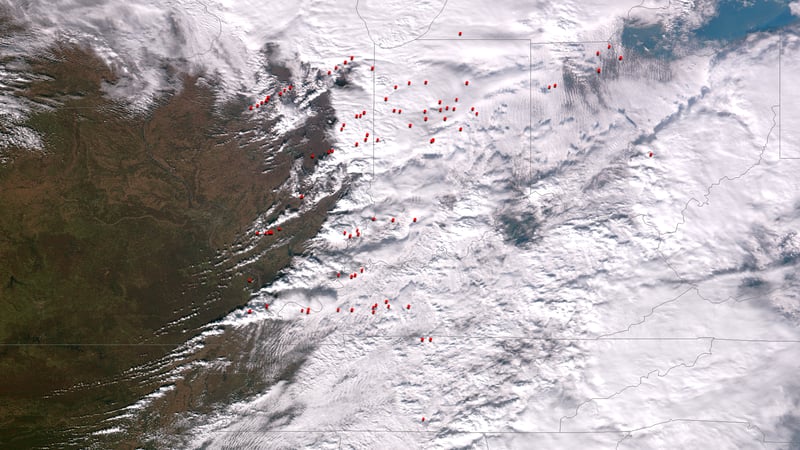 A rare late-season tornado outbreak strikes the Midwest. Illinois and Indiana ar
