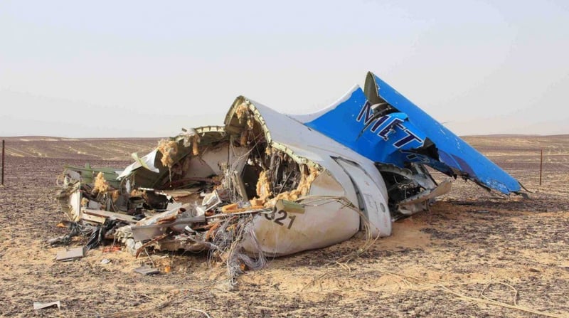 Metrojet Flight 9268 is bombed over the northern Sinai Peninsula, killing all 22