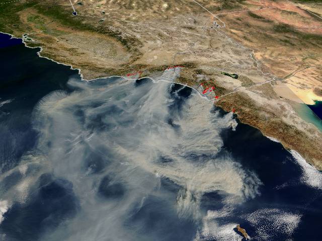 The Cedar Fire, the third-largest wildfire in California history, kills 15 peopl