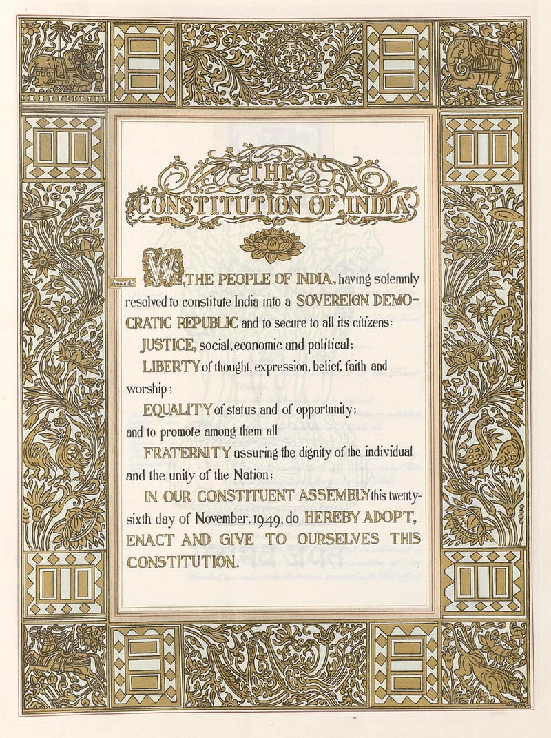The Constitution of India comes into force, forming a republic. Rajendra Prasad 