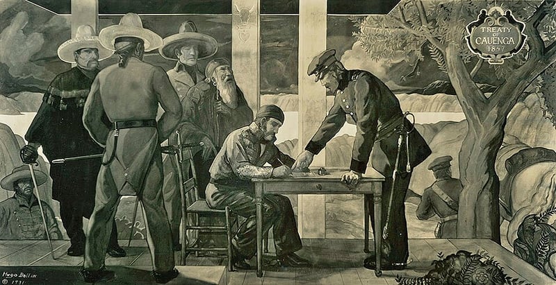 The Treaty of Cahuenga ends the Mexican–American War in California.
