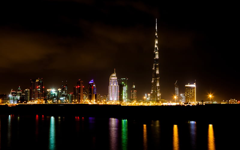 A fire breaks out at the Downtown Address Hotel in Downtown Dubai, United Arab E