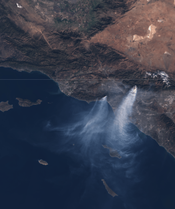 A series of wildfires ravage the Greater Los Angeles area, resulting in at least