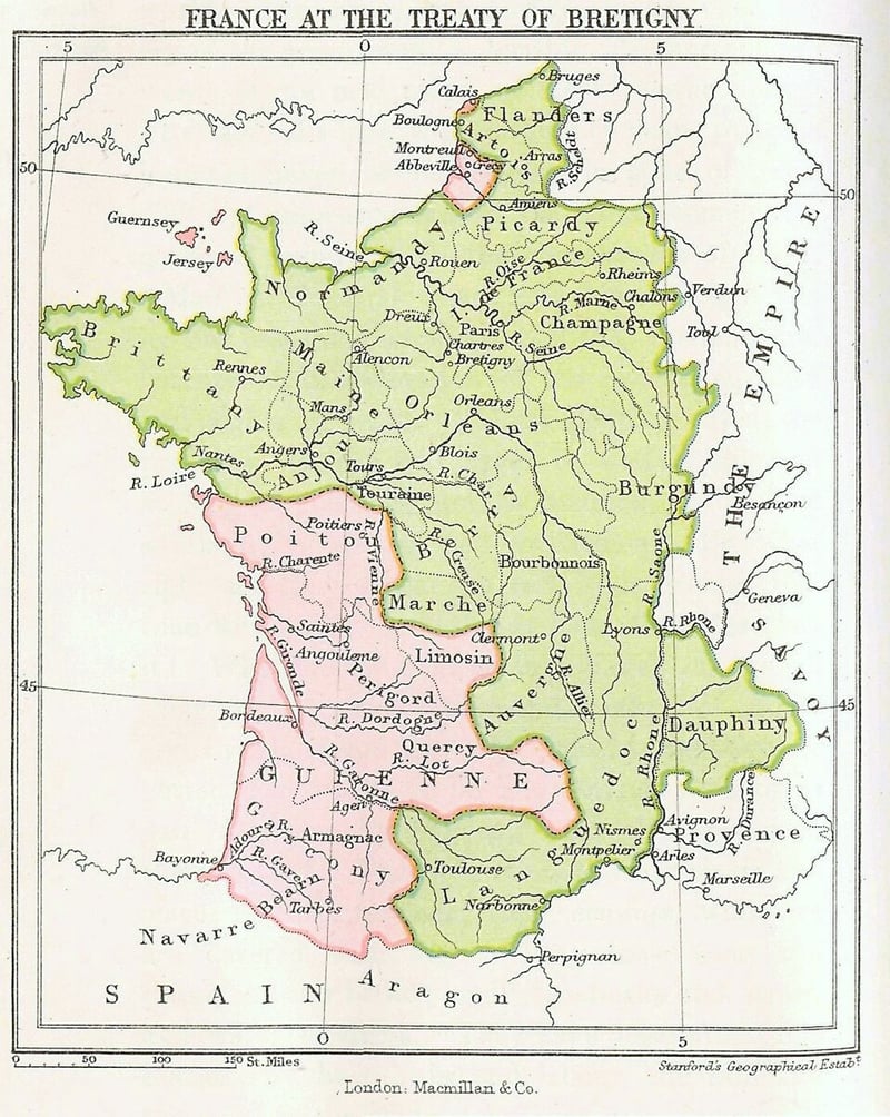 The Treaty of Brétigny is ratified, marking the end of the first phase of the Hu