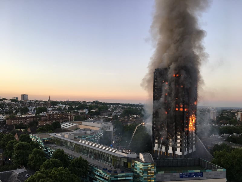 The Grenfell Tower fire, a catastrophic fire in a high-rise apartment building i