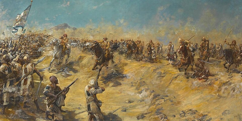 Battle of Omdurman: British and Egyptian troops defeat Sudanese tribesmen and es