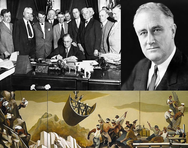 New Deal: U.S. President Franklin D. Roosevelt signs the Securities Exchange Act