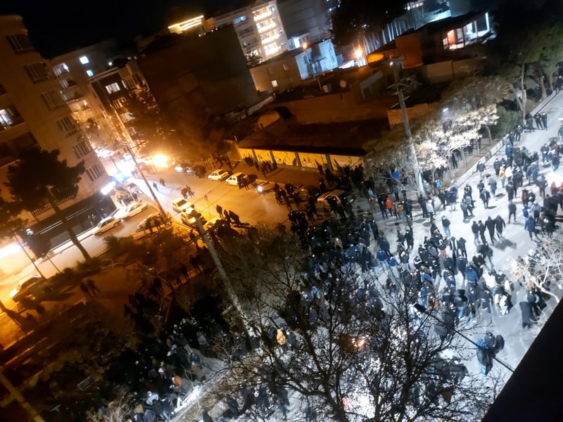 Unrest in the form of mass protests erupt across Iran, the largest uprising in t