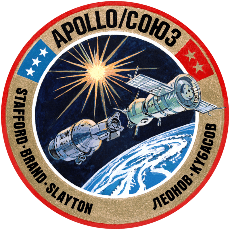 Apollo–Soyuz Test Project: An American Apollo and a Soviet Soyuz spacecraft dock