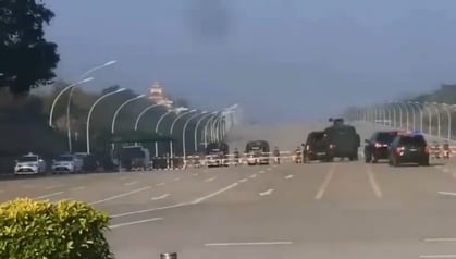 A coup d'état in Myanmar removes Aung San Suu Kyi from power and restores milita
