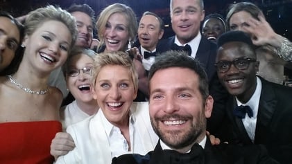 The Oscar Selfie, regarded as one of the most influential and important images o
