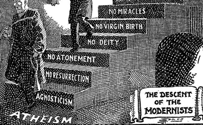 John Scopes and courtroom during the Monkey Trial