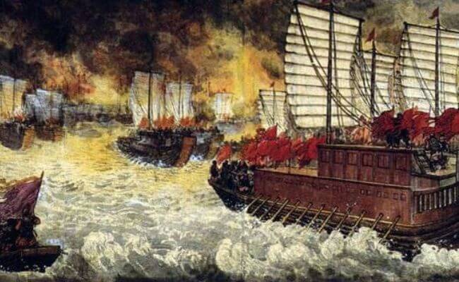 Historical depiction of the Battle of Lake Poyang